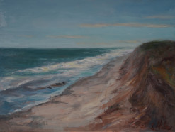 cliffs of nauset beach, nauset, cape cod, oil painting, cape cod beach