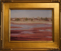 Dennis Cranberry Bog, Oil Painting, Cape Cod Cranberry Bog, Dennis, Massachusetts,