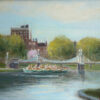 Swan Boats Boston Public Garden, Boston oil painting, Boston Public Garden, Boston painting, Boston painters, Boston artists