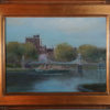 Swan Boats at Boston Public Garden, Boston , oil painting