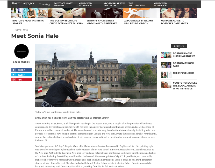 Sonia Hale artist, Boston artist,
