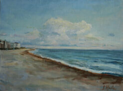 Miami Beach morning, Miami beach, oil painting of miami beach, Miami beach oil painting, Miami paintings
