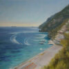 Positano by Day.w-oil painting of Positano, painting of Italy
